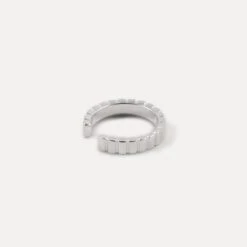 Ridged Ear Cuff -STILNEST Jewelry Sales Instants Ridged Ear Cuff Silver 01