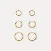 Basic Trio Hoop Earrings