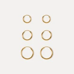 Basic Trio Hoop Earrings