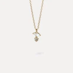 Moonstone & Gray Moonstone Joy Necklace | 14k Gold