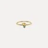 Citrine & Green Sapphire Joy Solitaire Ring | 14k Gold