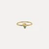 Citrine & Green Sapphire Joy Solitaire Ring
