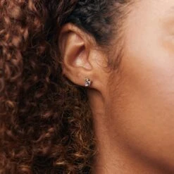 Moonstone & Gray Moonstone Joy Stud Earrings- Single | 14k Gold -STILNEST Jewelry Sales Joy Stud Earrings blue 01