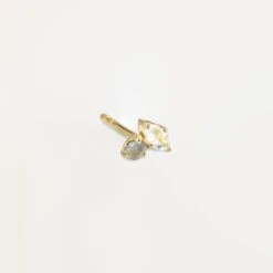 Moonstone & Gray Moonstone Joy Stud Earrings- Single | 14k Gold -STILNEST Jewelry Sales Joy Moonstone Gray moonstone 14k Single01 02