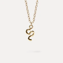 Zodiac Charm Necklace | 14k Gold -STILNEST Jewelry Sales Leo Charm Anchor 14k