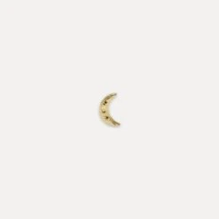 Lunar Eclipse Stud Earrings - Single | 14k Gold