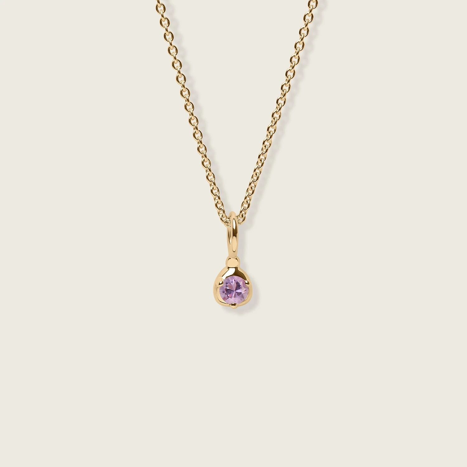 Mini Birthstone Necklace | 14k Gold 8 Mini Birthstone Necklace | 14k Gold - Image 8