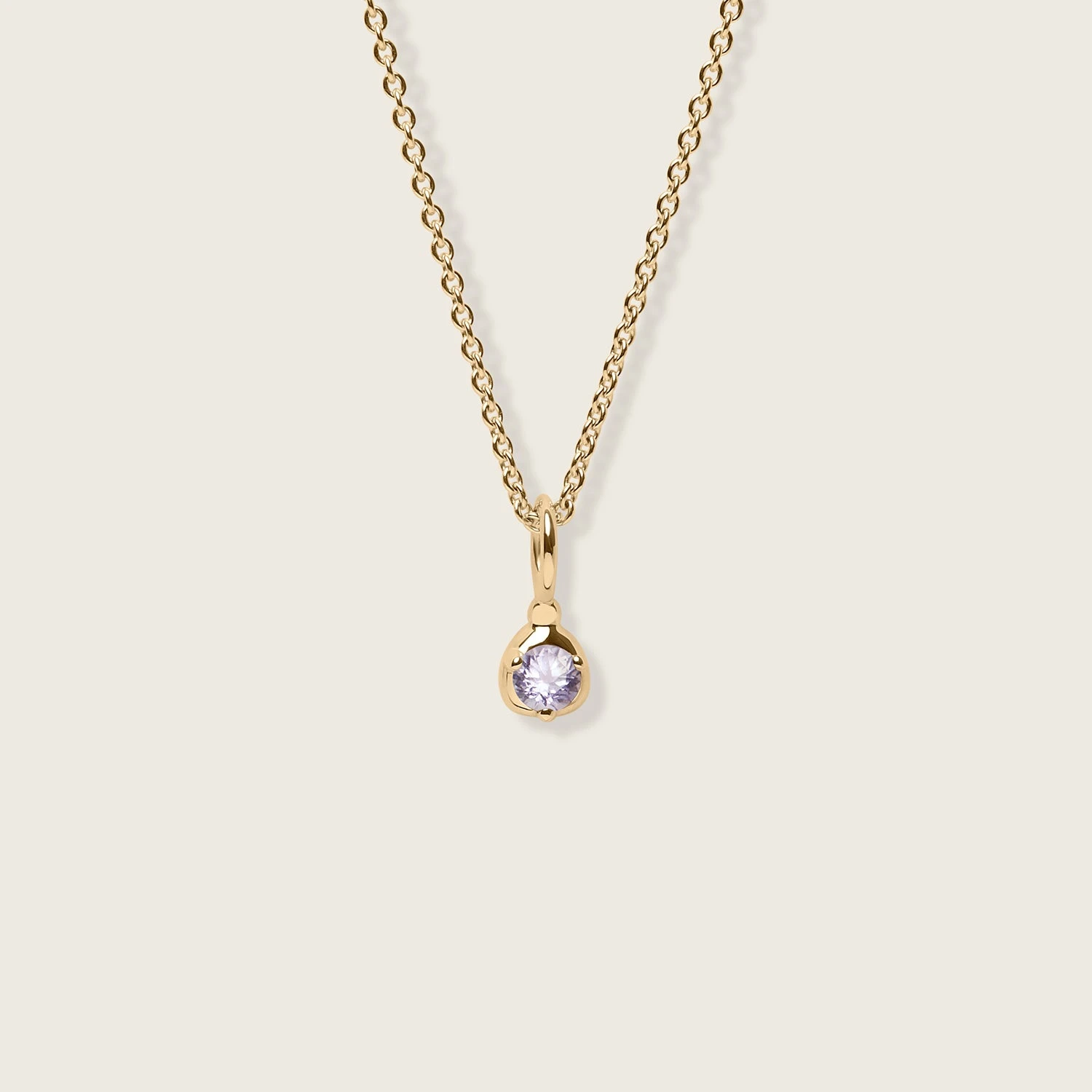 Mini Birthstone Necklace | 14k Gold 17 Mini Birthstone Necklace | 14k Gold - Image 17