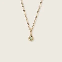 Mini Birthstone Necklace | 14k Gold 36 Mini Birthstone Necklace | 14k Gold -STILNEST Jewelry Sales Mini Birthstone Necklace 01 Tourmaline 14CT
