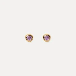 Amethyst Stone Fluid Studs