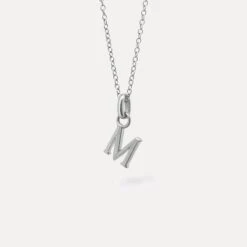 Mini Initial Necklace -STILNEST Jewelry Sales Mini Initial Pendant Necklace Anchor 01 Silver 691cfa5d 8a79 4e0c a530 68cb2892dc37