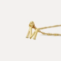 Mini Initial Pendant | 14k Gold -STILNEST Jewelry Sales Mini Initial Pendant Necklace Singapore 14K