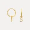 Mini Initial Hoop Earrings Small