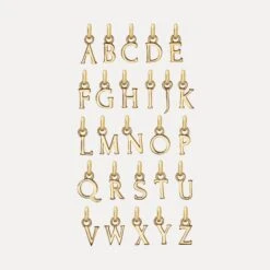 Mini Initial Necklace -STILNEST Jewelry Sales Mini Initials NecklacePendant Overview 24k