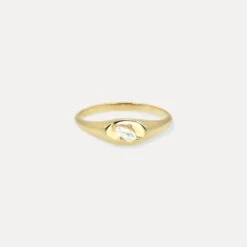 Moonstone Navette Platform Signet Ring | 585 Gold 7 Moonstone Navette Platform Signet Ring | 585 Gold -STILNEST Jewelry Sales Moonstone Navette Platform Ring2 14k