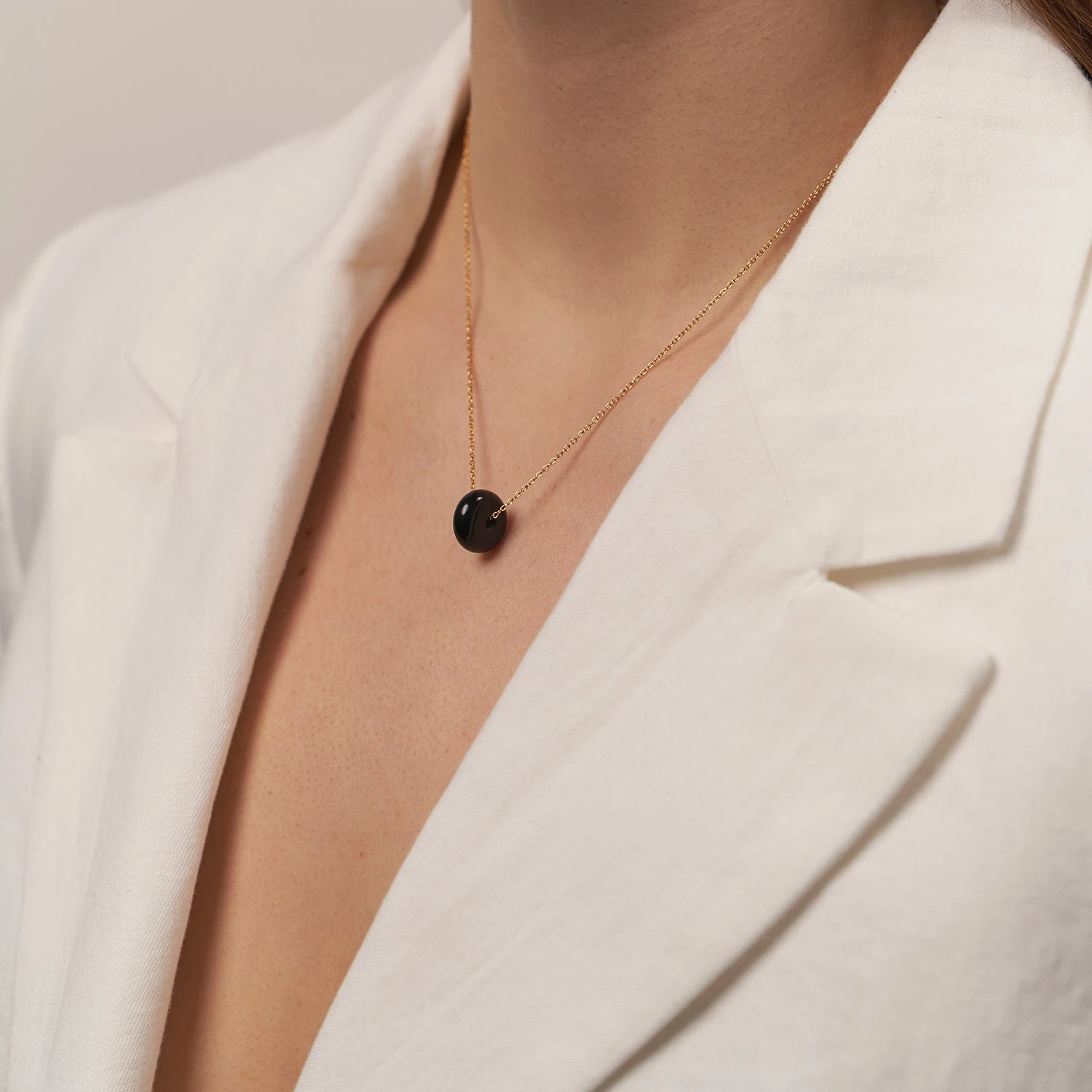 Rondella Murano Glass Black - Single 1 Rondella Murano Glass Black - Single