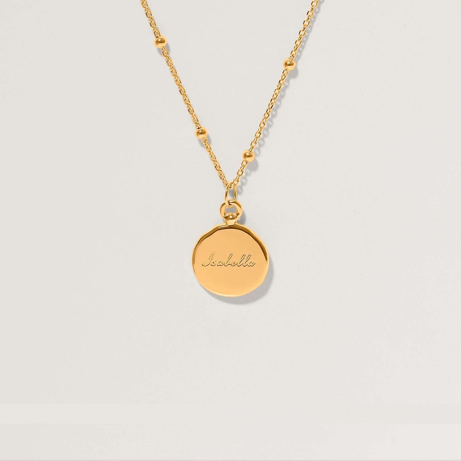 Engravable Fluid Medallion Necklace - Glossy 3 Engravable Fluid Medallion Necklace - Glossy - Image 3