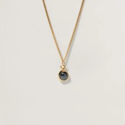 Zodiac Birthstone Necklace -STILNEST Jewelry Sales Panzerbirthstone 01Aquarius 24CT