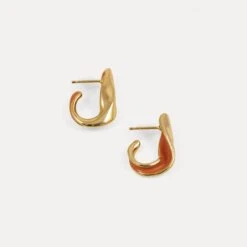 Eden Paprika Hoop Earrings Orange