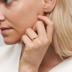 Diamond Pavé Bar Ring | 14k Gold