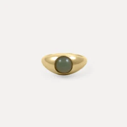 Green Aventurine Eden Pea Ring | 14k Gold -STILNEST Jewelry Sales Pea Ring green aventurine 01 14k