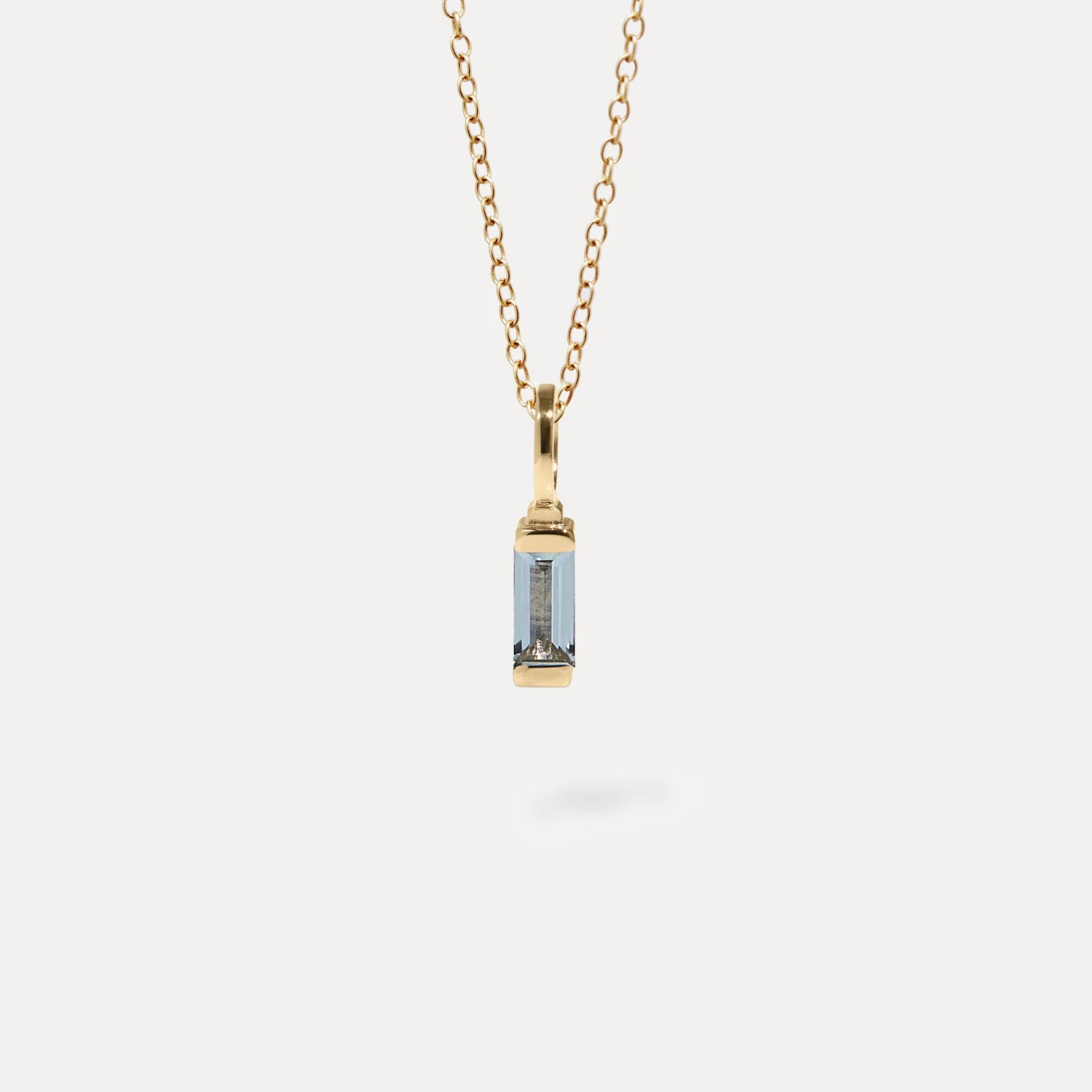 Aquamarine Retro Necklace | 14k Gold 1 Aquamarine Retro Necklace | 14k Gold