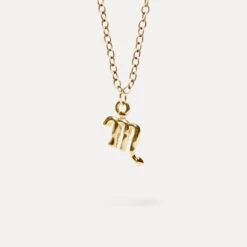 Zodiac Charm Necklace | 14k Gold -STILNEST Jewelry Sales Scorpio Charm Anchor 14k
