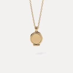 Engravable Seal Medaillon | 14k Gold -STILNEST Jewelry Sales Seal Locket Anchor 14k