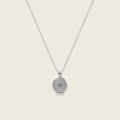 Honey Bee Seal Locket Necklace -STILNEST Jewelry Sales Seal Locket Bee Anchor Chain Silver 3ddc0065 f21e 4554 aa7c fc533535001a