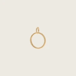 Snake Tail Circle Pendant | 14k Gold