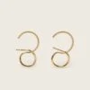 Snake Tail Double Ear Climbers | 14k Gold