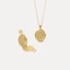 Snake Seal Locket Necklace | 14k Gold