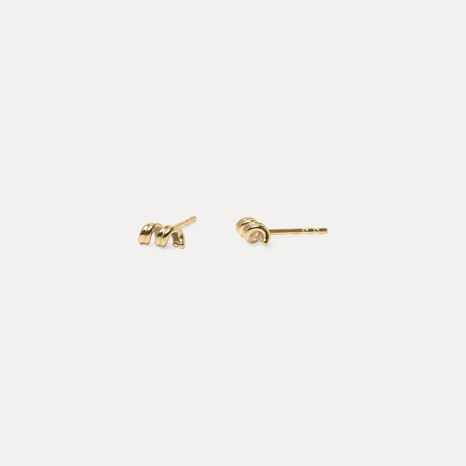 Spiral Stud Earrings | 14k Gold 3 Spiral Stud Earrings | 14k Gold - Image 3