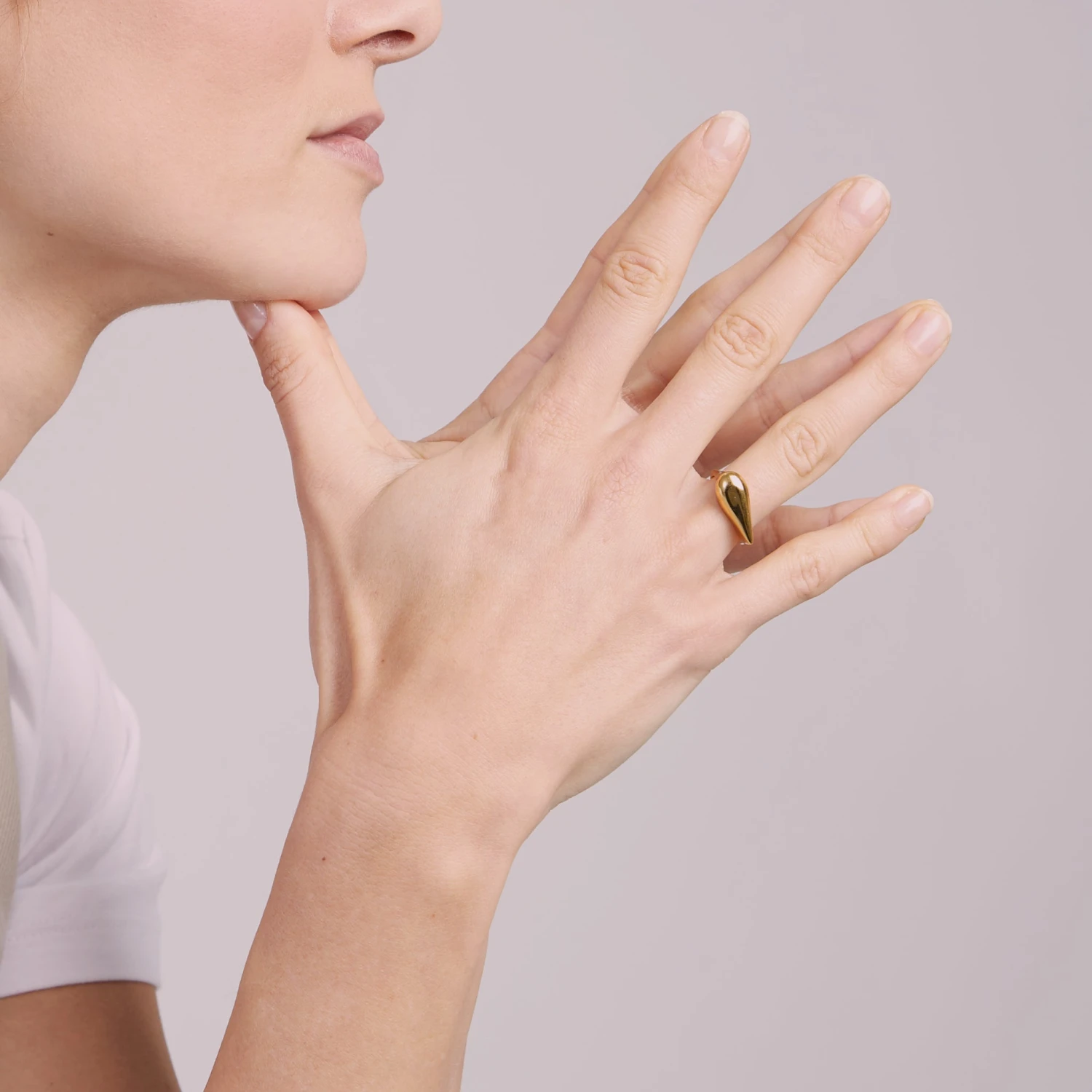 Drop Ring | 14k Gold 4 Drop Ring | 14k Gold - Image 4