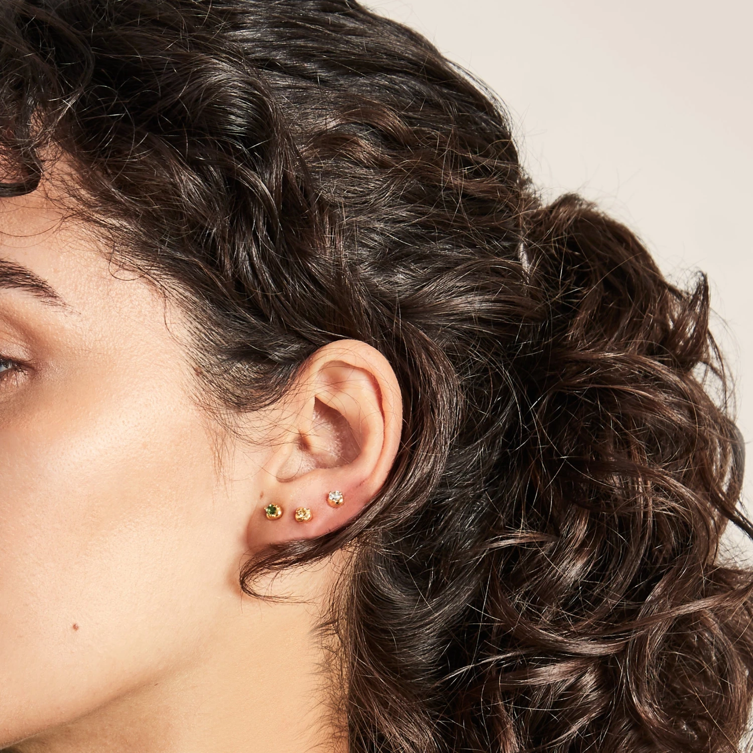 Citrine Stone Fluid Stud Earrings 3 Citrine Stone Fluid Stud Earrings - Image 3