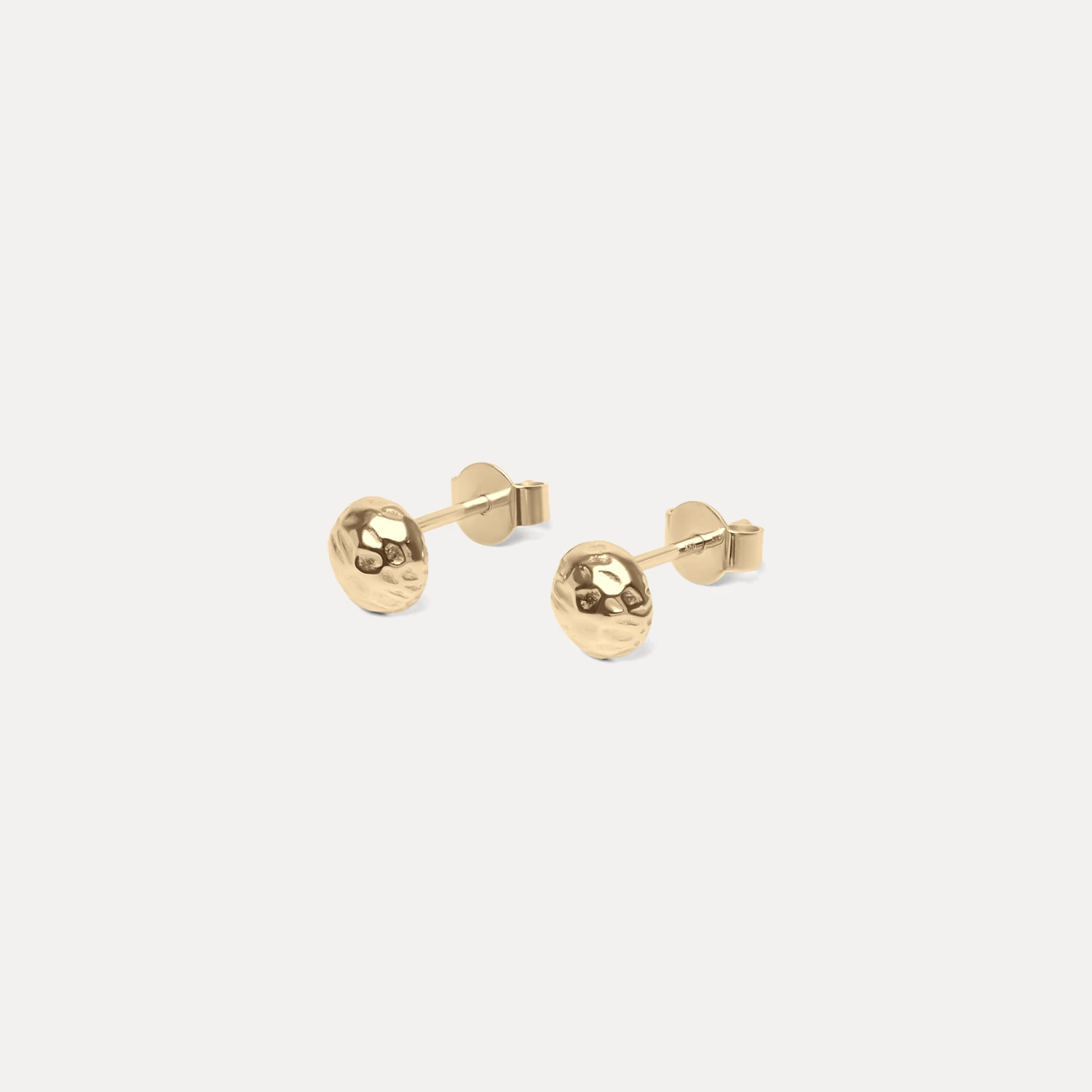 Textured Stud Earrings | 14k Gold 1 Textured Stud Earrings | 14k Gold