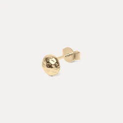 Textured Stud Earrings - Single | 14k Gold