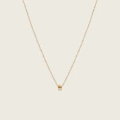 Tousle Sphere Necklace With Anchor Chain | 14k Gold