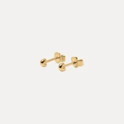 Tube Stud Earrings | 14k Gold