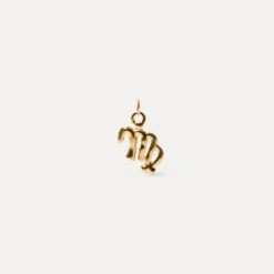 Zodiac Charm Pendant | 14k Gold -STILNEST Jewelry Sales Zodiac Charm Anhanger Virgo 01 14K