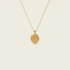 Rose Seal Locket Necklace 20 Rose Seal Locket Necklace -STILNEST Jewelry Sales rose seal locket medallion kette 24k