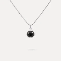 Onyx Instants Of Strength Pendant -STILNEST Jewelry Sales silver Instants of Strength Necklace 01 1