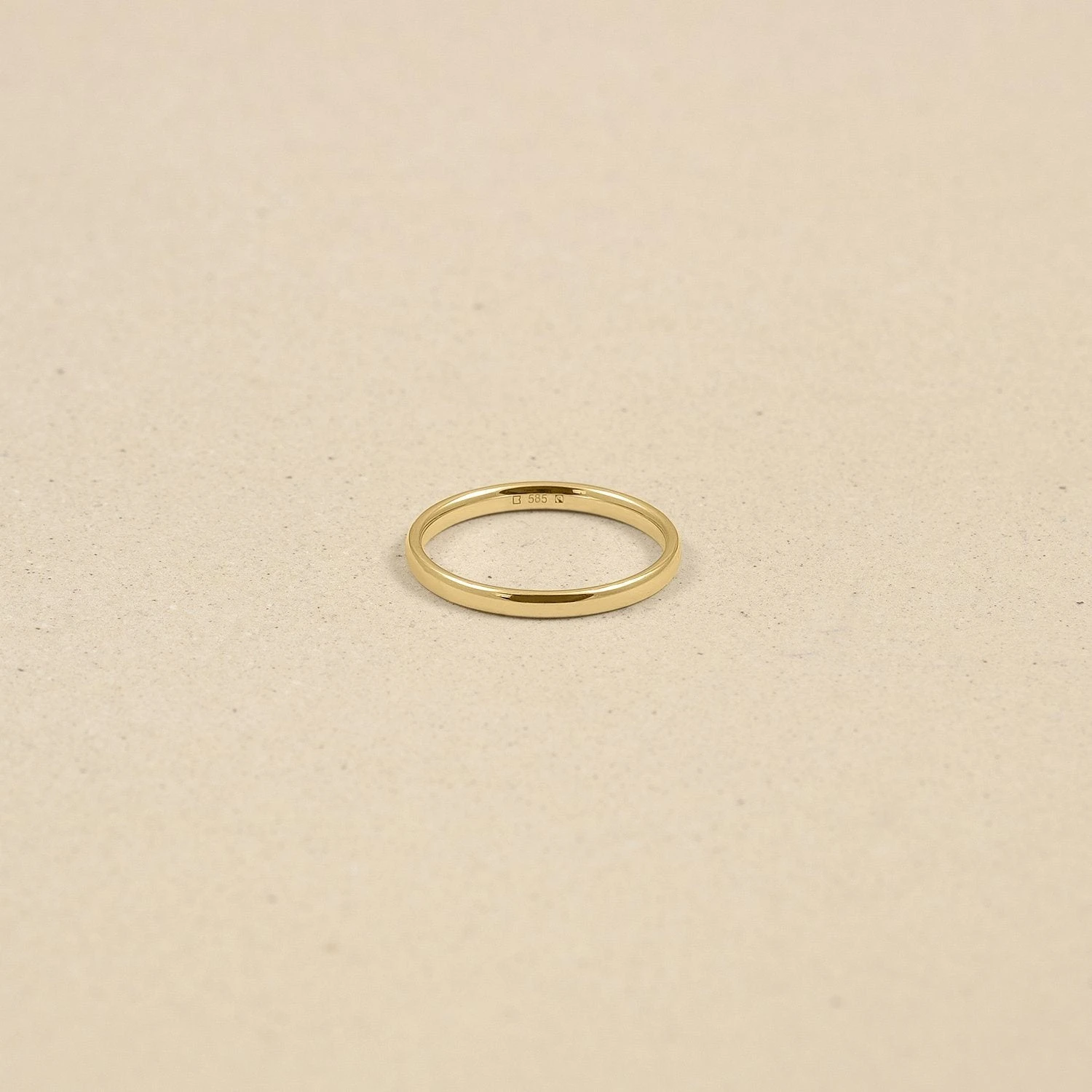 Simple Round Fair Band | 14k Gold 2 Simple Round Fair Band | 14k Gold - Image 2